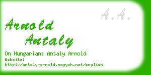 arnold antaly business card